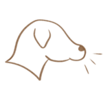 A sketch of an aggressive dog barking.