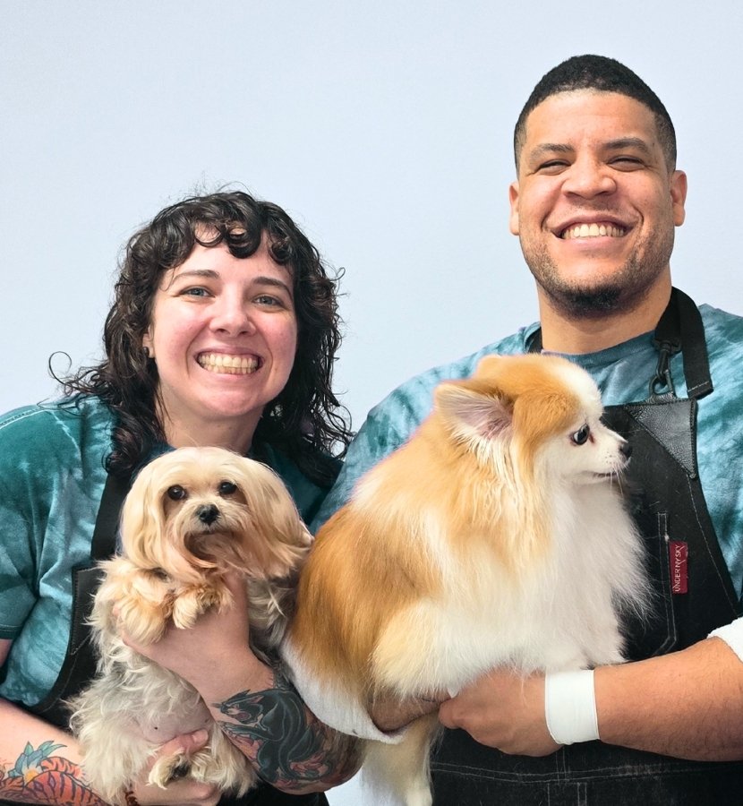 Hippie Hounds is co-owned by two dog groomers — Amanda and Aaron — who have 21 years of dog grooming experience.